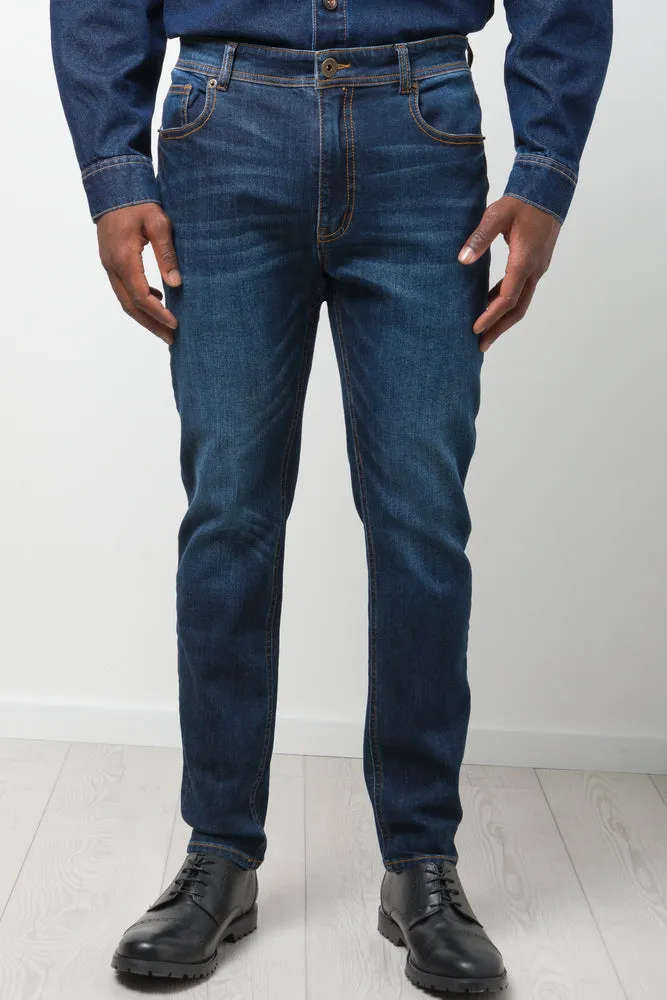 Skinny Denim Jeans Dark Blue sold by Ackermas product image thumbnail 2