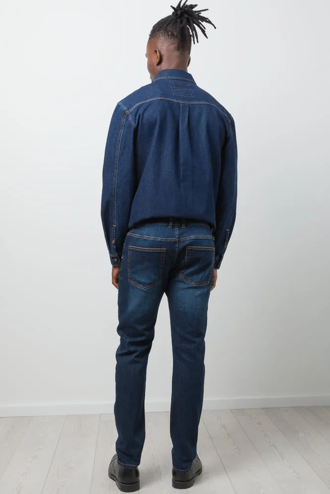 Skinny Denim Jeans Dark Blue sold by Ackermas product image thumbnail 4