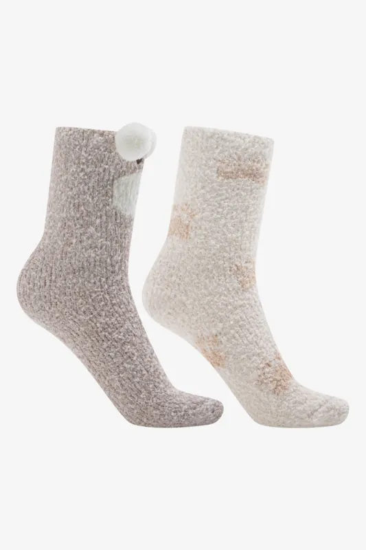 2 Pack Bear Chunky Socks Cream And Natural sold by Ackermas