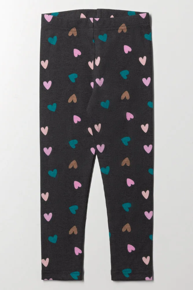 Heart Leggings Dark Grey sold by Ackermas