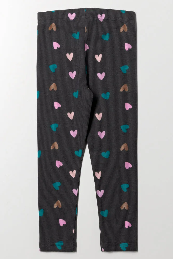 Heart Leggings Dark Grey sold by Ackermas product image thumbnail 3