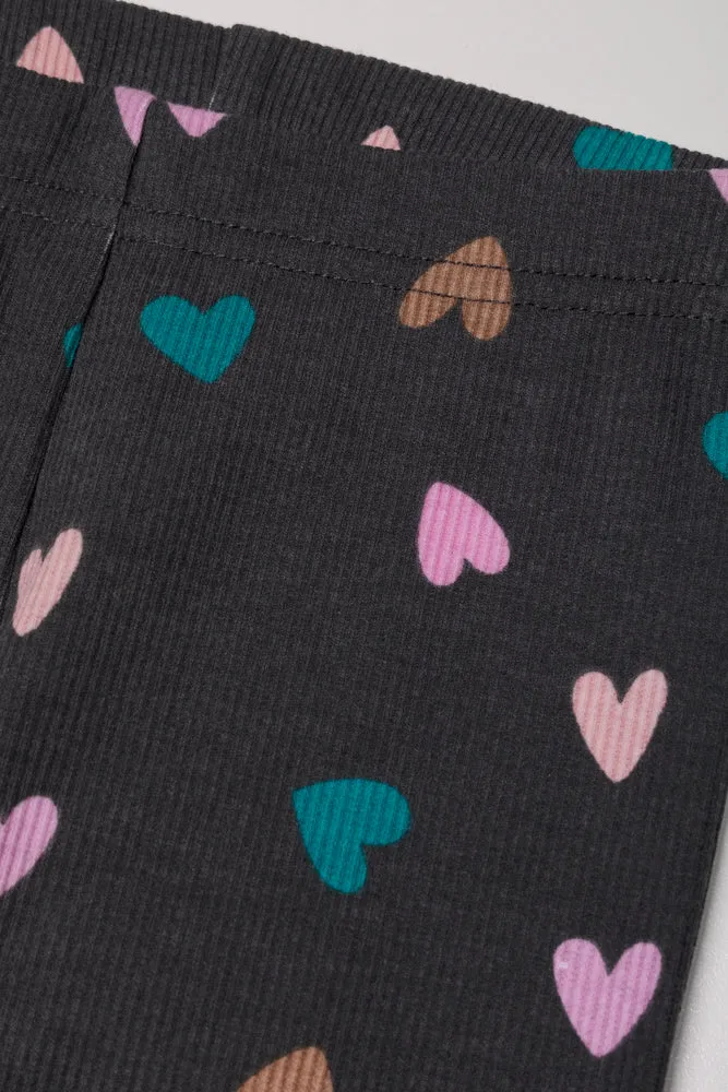 Heart Leggings Dark Grey sold by Ackermas product image thumbnail 2