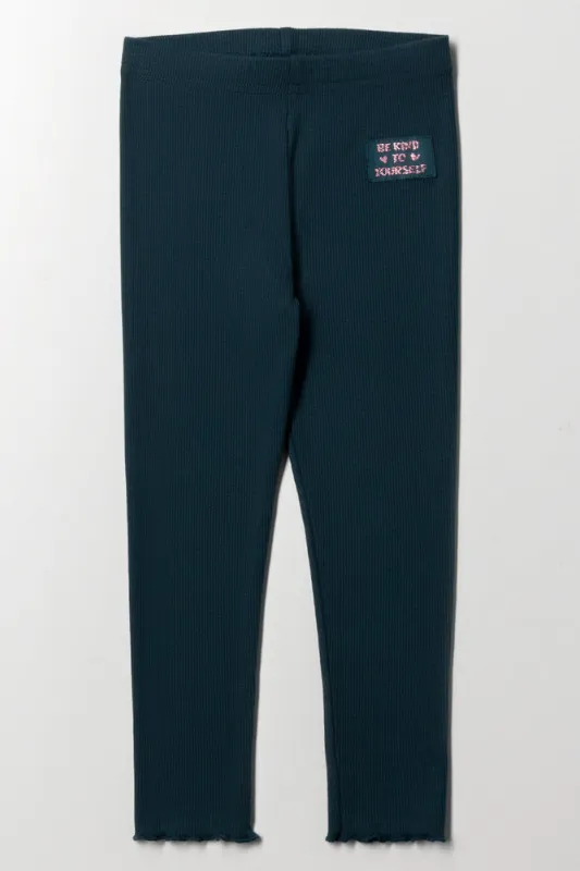 Rib Leggings Green sold by Ackermas