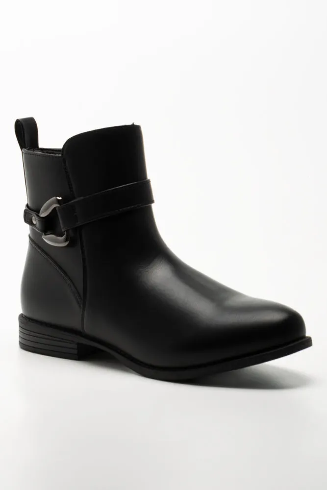 Buckle Ankle Boots Black sold by Ackermas product image thumbnail 2