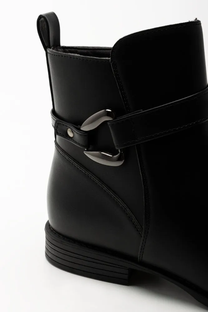 Buckle Ankle Boots Black sold by Ackermas product image thumbnail 4