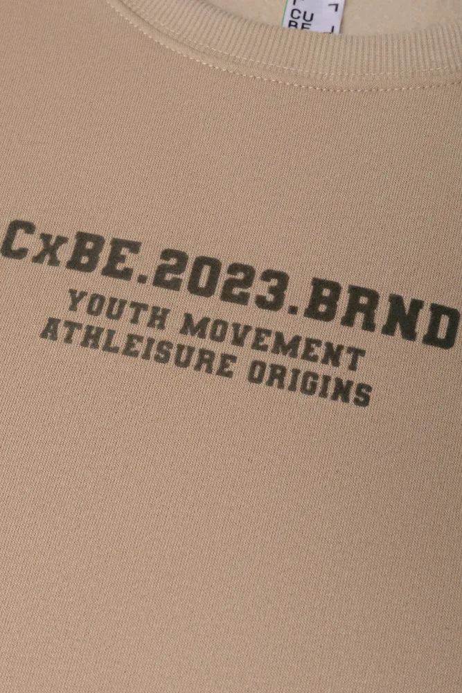 Crew Neck Tracktop Natural sold by Ackermas product image thumbnail 2