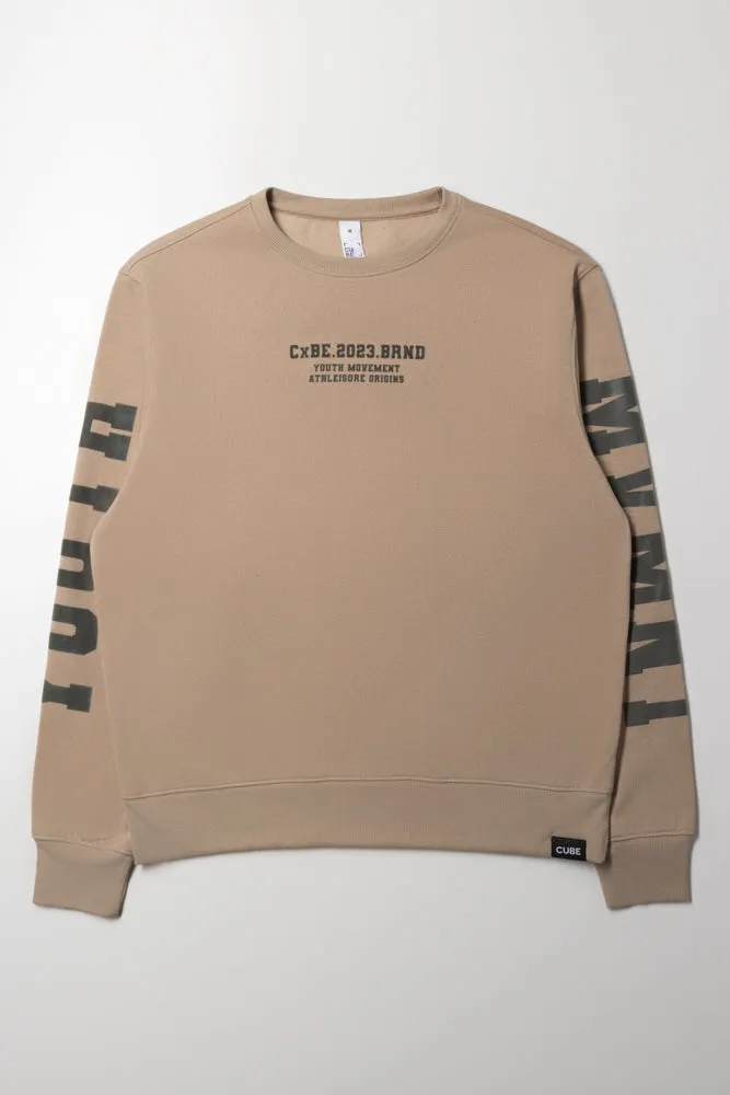 Crew Neck Tracktop Natural sold by Ackermas