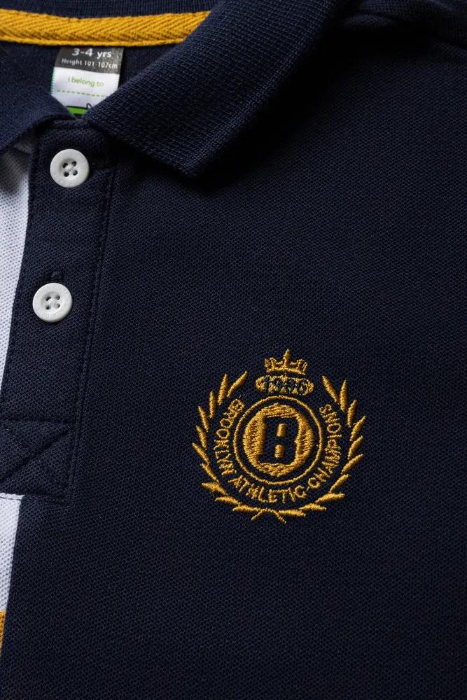 Colourblock Golfer Yellow And Navy sold by Ackermas product image thumbnail 2