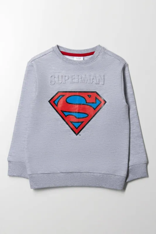 Superman Crew Neck Tracktop Grey sold by Ackermas