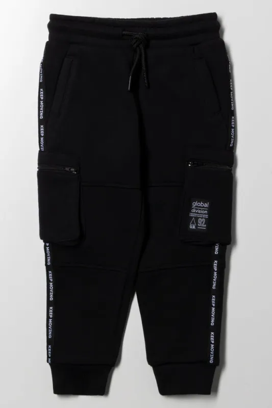 Cargo Trackpants Black sold by Ackermas