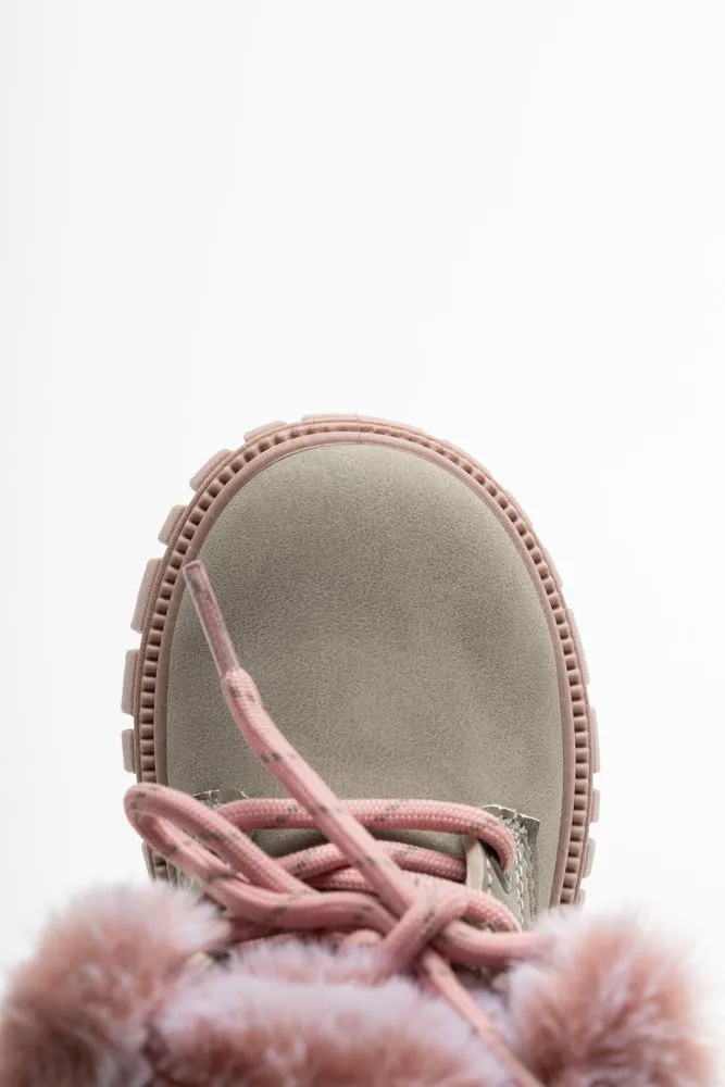 Lace Up Fur Boots Grey sold by Ackermas product image thumbnail 5