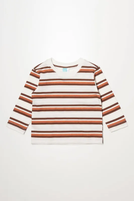 Stripe Long Sleeve T-Shirt Natural sold by Ackermas