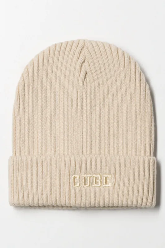 Embroidered Beanie Natural sold by Ackermas