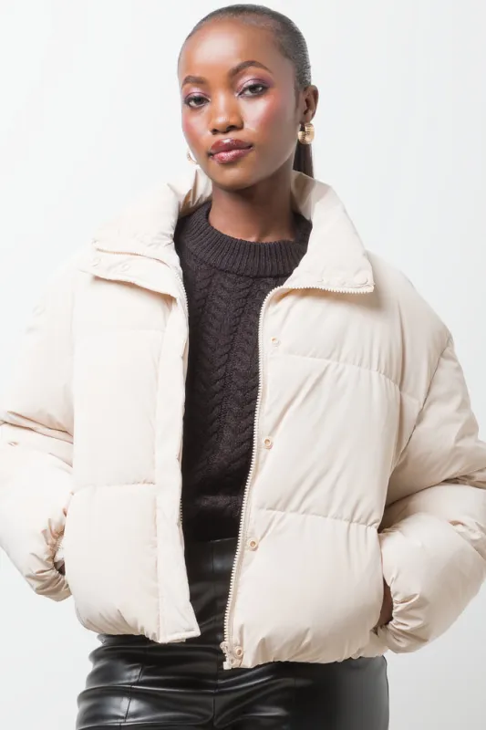 Short Puffer Jacket Natural sold by Ackermas
