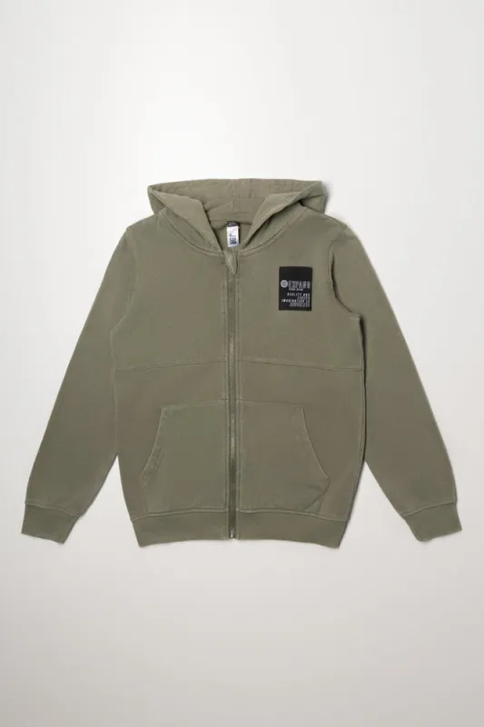 Zip Through Hooded Tracktop Green sold by Ackermas