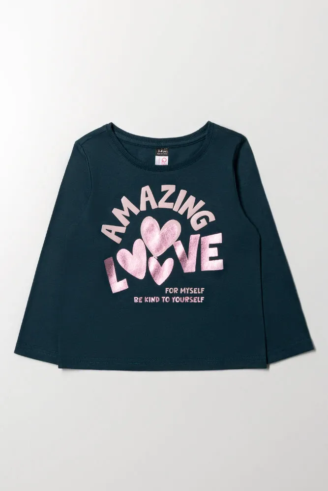 Love Long Sleeve T-Shirt Green sold by Ackermas