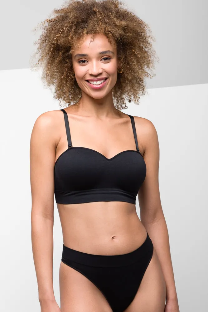 3 Pack Seam-Free Thongs Black, Grey And White sold by Ackermas