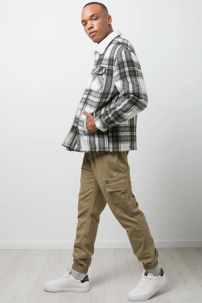 Check Sherpa Lined Shacket Cream sold by Ackermas product image thumbnail 2