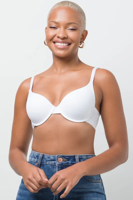 2 Pack Smooth Bonded Wing T-Shirt Bras White And Natural sold by Ackermas