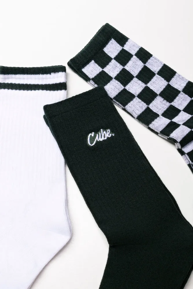 3 Pack Socks Dark Green sold by Ackermas product image thumbnail 2