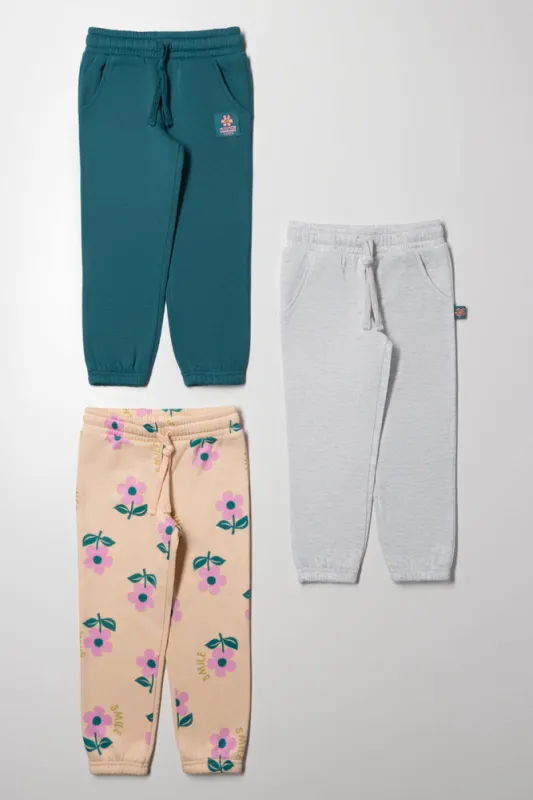 3 Pack Flower Trackpants Green, Yellow And Grey sold by Ackermas