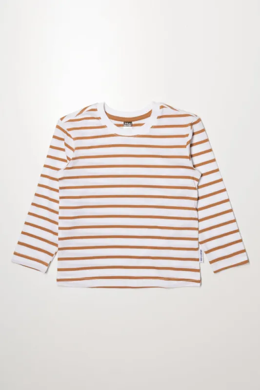 Stripe Long-Sleeve T-Shirt Natural sold by Ackermas