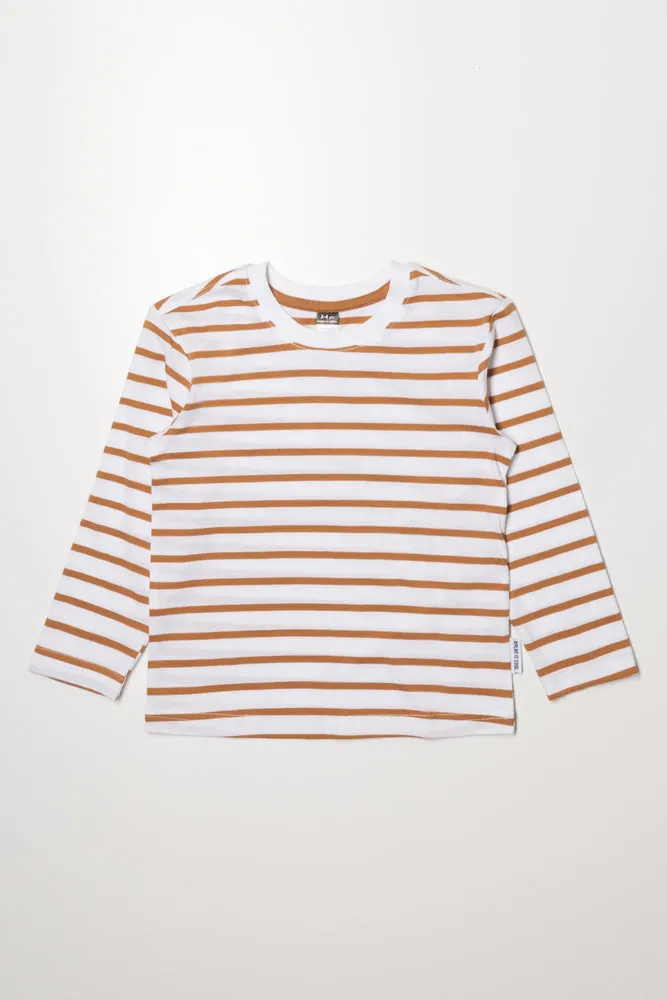 Stripe Long-Sleeve T-Shirt Natural sold by Ackermas