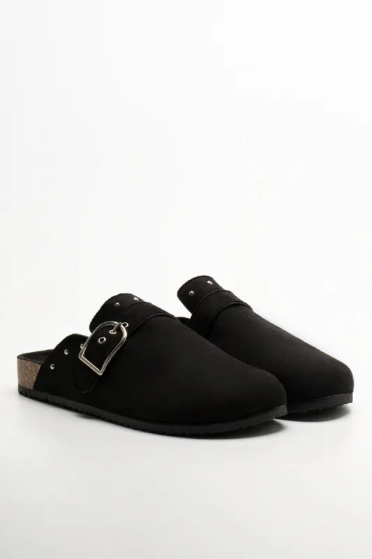 Closed Toe Mule Shoes Black sold by Ackermas