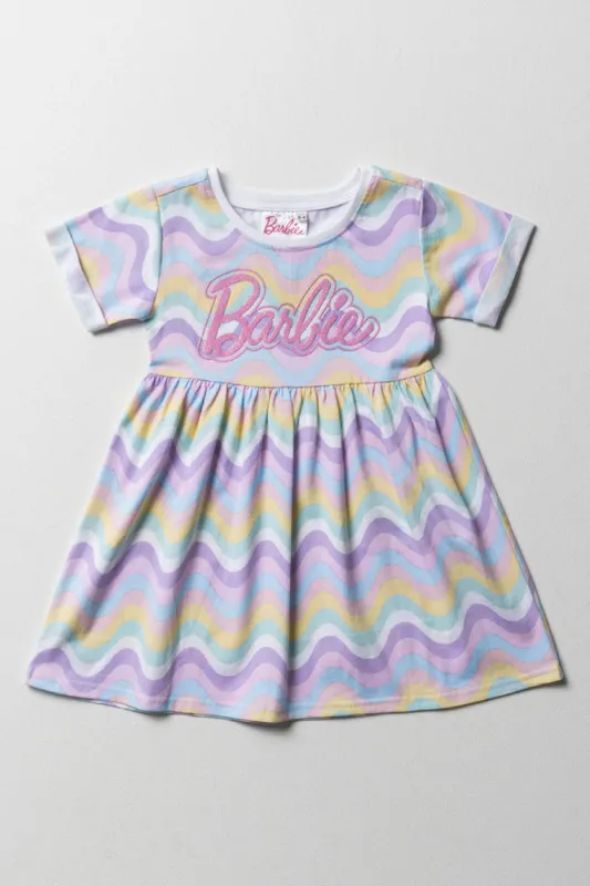 Barbie Turn Up Sleeve Dress Multi sold by Ackermas