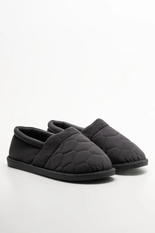 Quilted Slippers Dark Grey sold by Ackermas