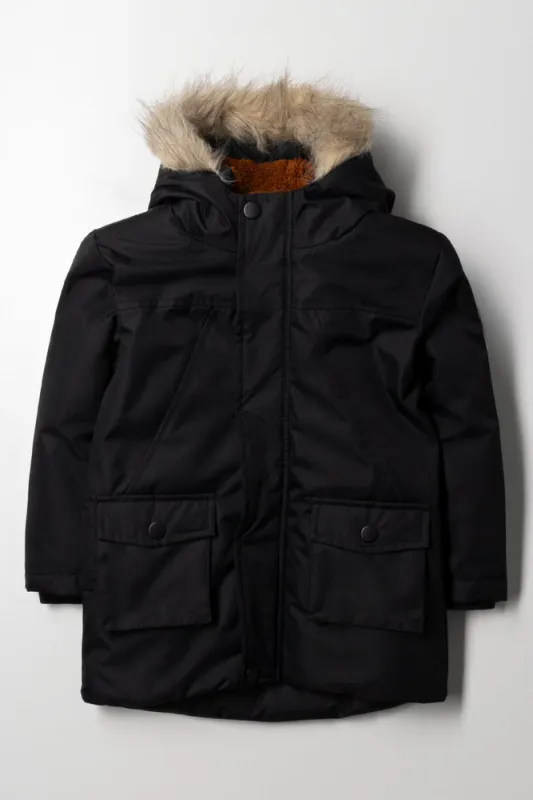 Hooded Parka Jacket Black sold by Ackermas