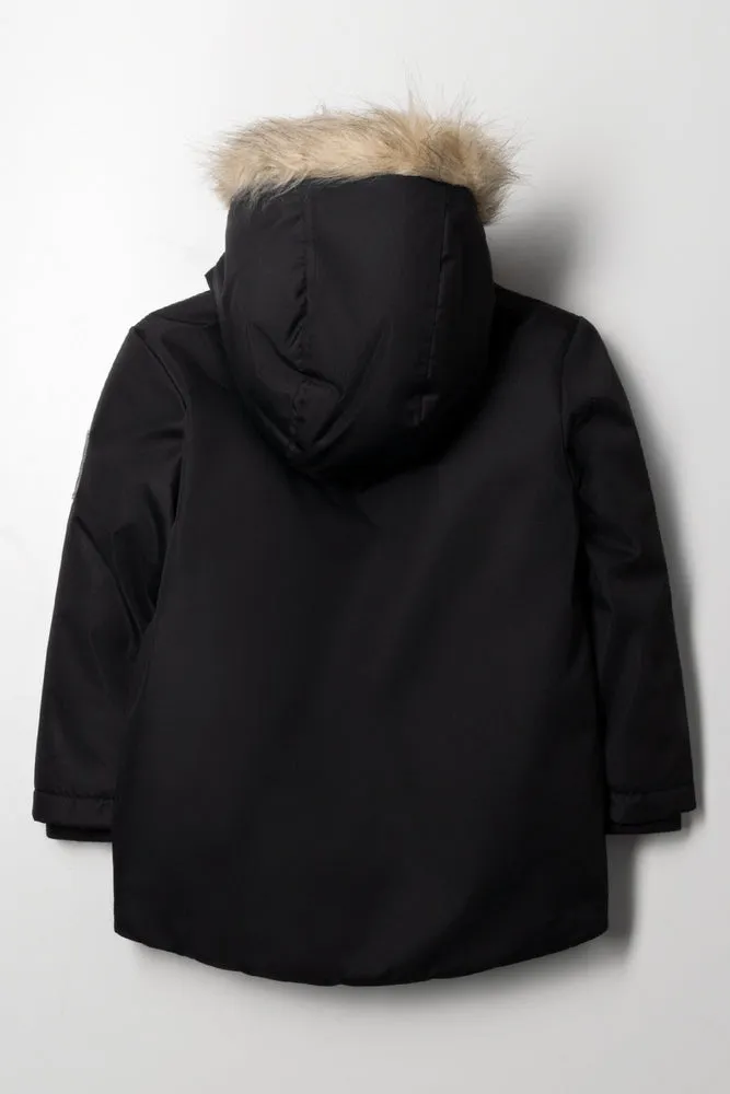 Hooded Parka Jacket Black sold by Ackermas product image thumbnail 3