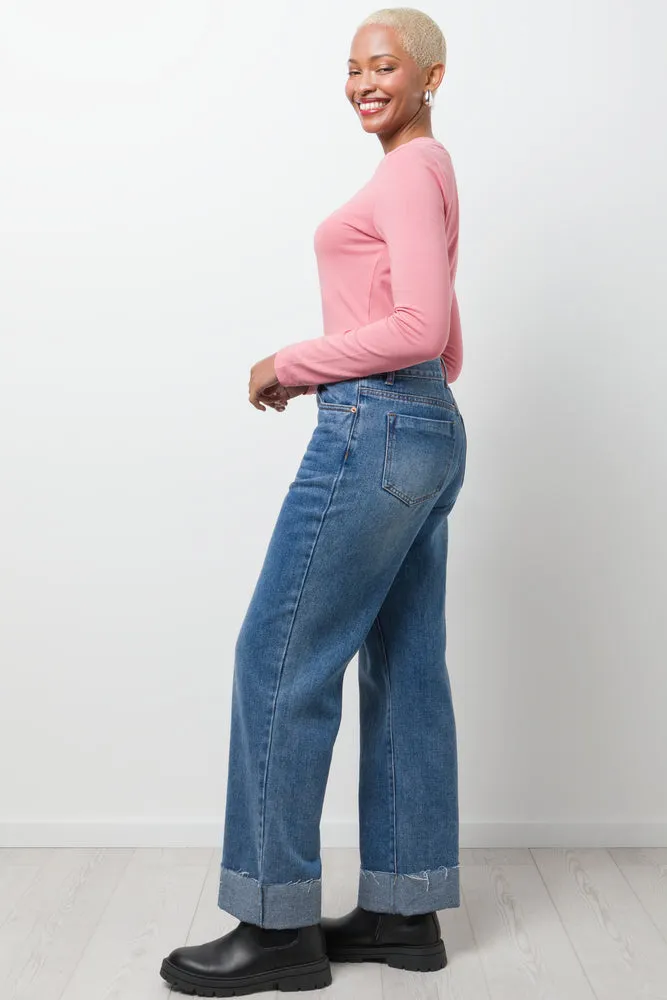 Crew Neck Long Sleeve T-Shirt Pink sold by Ackermas product image thumbnail 2