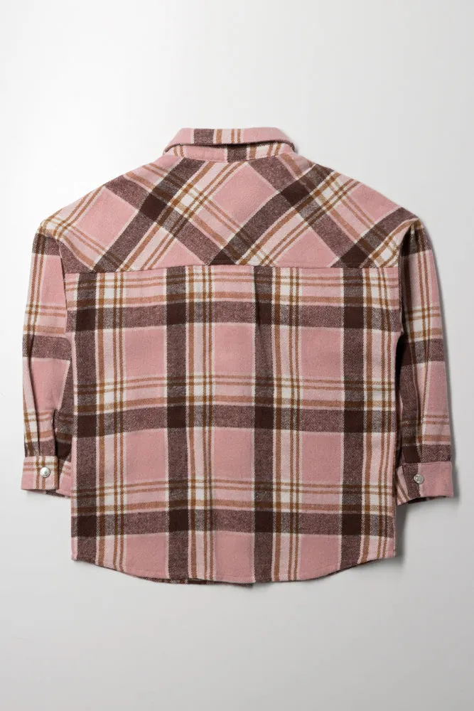 Check Long Sleeve Shirt Pink sold by Ackermas product image thumbnail 3