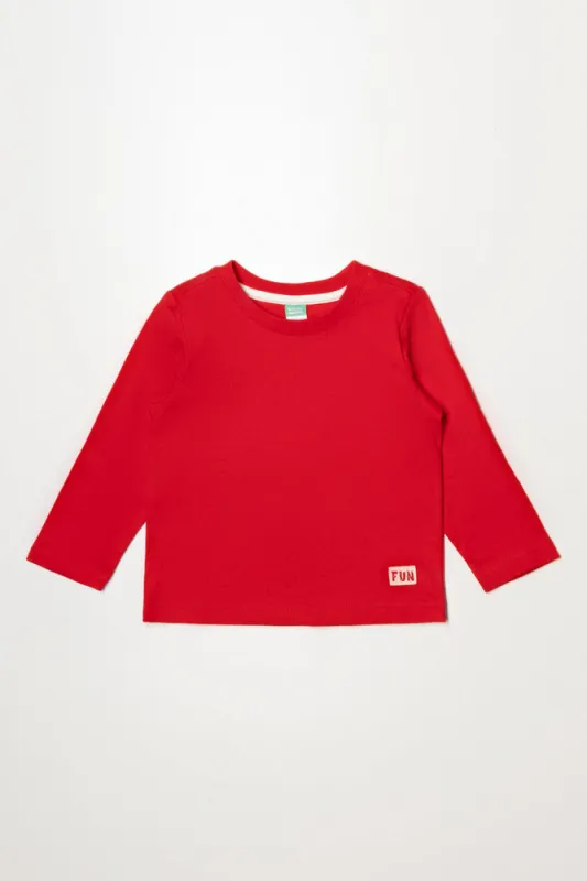 Long Sleeve T-Shirt Red sold by Ackermas