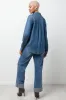 Denim Long Sleeve Shirt Blue sold by Ackermas