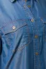 Denim Long Sleeve Shirt Blue sold by Ackermas