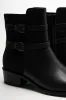 Double Buckle Boots Black sold by Ackermas