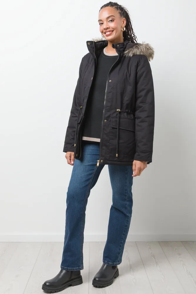 Parka Jacket With Fur Trim Black sold by Ackermas product image thumbnail 2