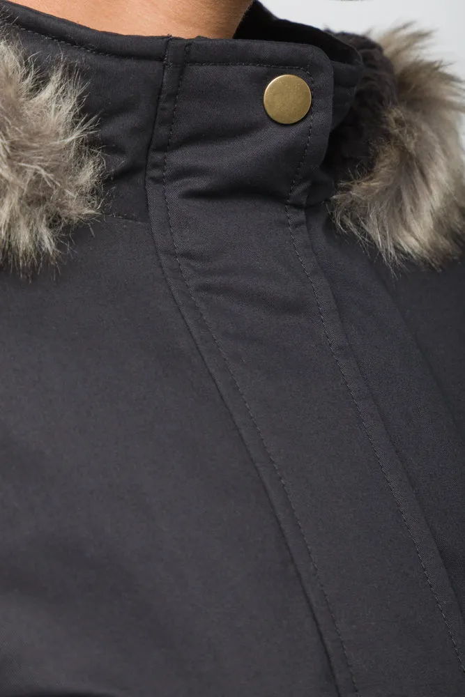 Parka Jacket With Fur Trim Black sold by Ackermas product image thumbnail 4