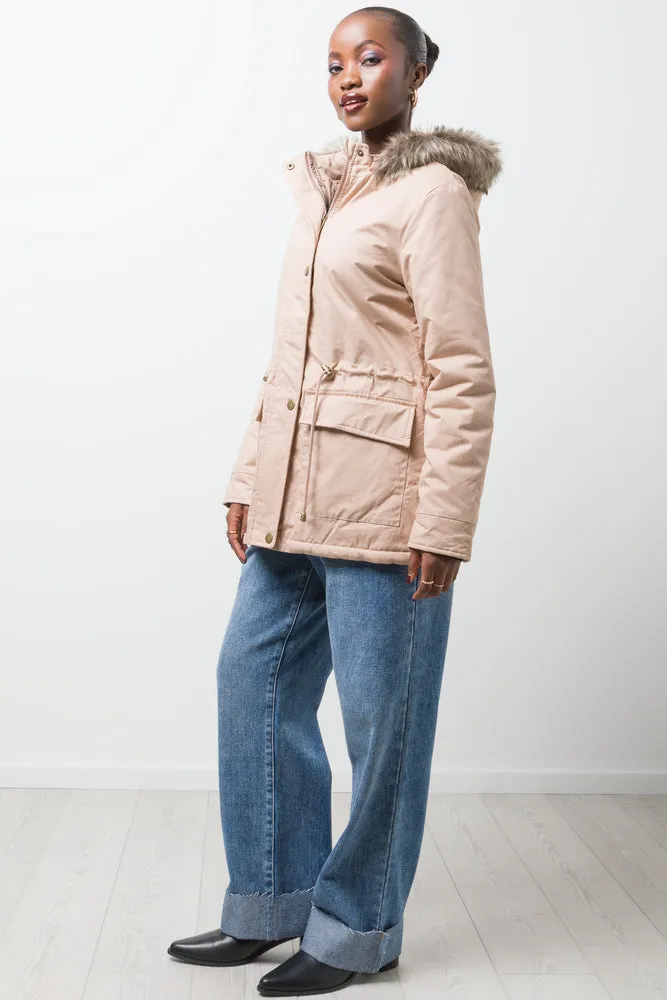 Parka Jacket With Fur Trim Natural sold by Ackermas product image thumbnail 2