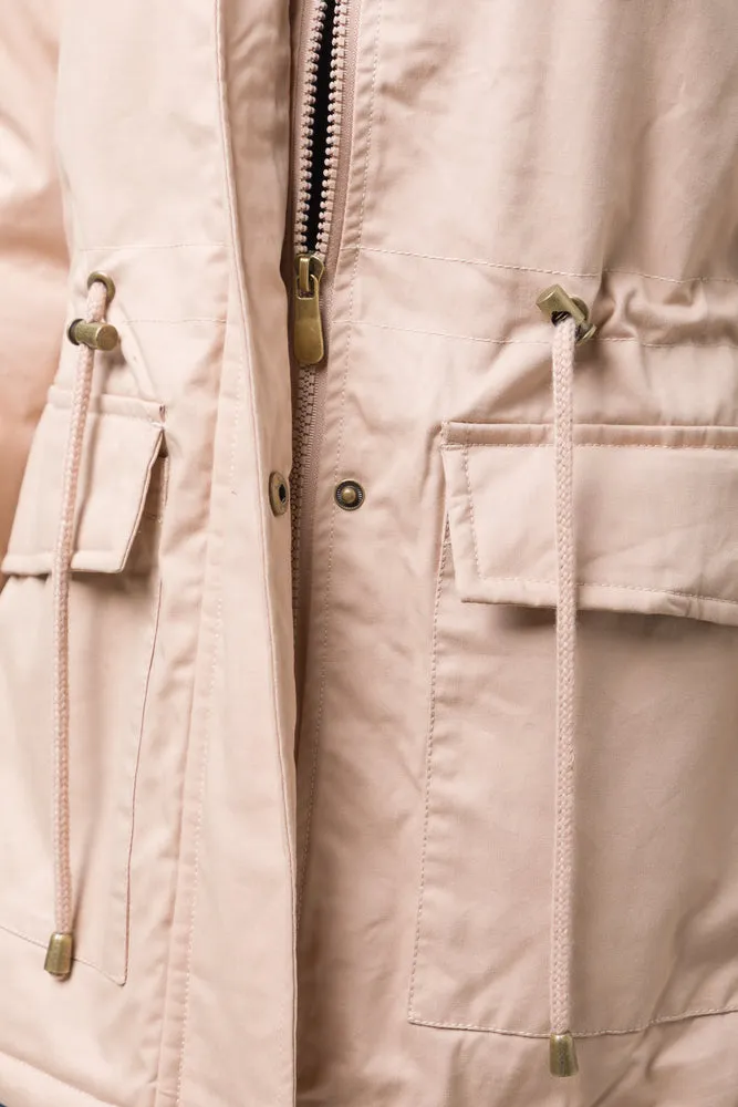 Parka Jacket With Fur Trim Natural sold by Ackermas product image thumbnail 4