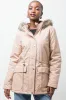 Parka Jacket With Fur Trim Natural sold by Ackermas
