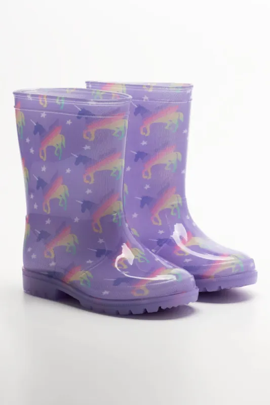 Unicorn Rainboots Purple sold by Ackermas