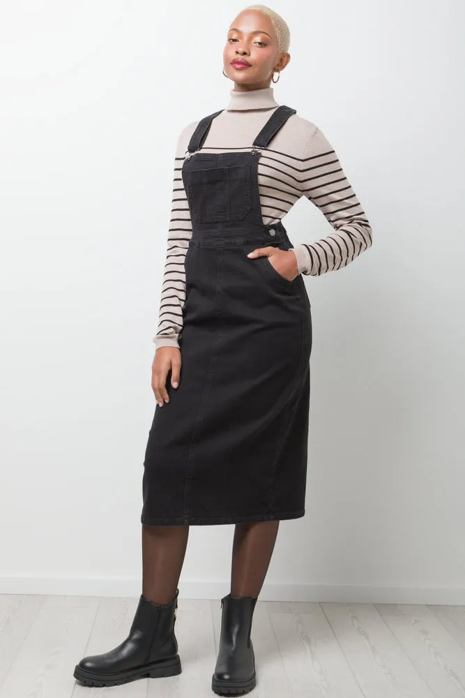 Denim Dungaree Dress Black sold by Ackermas product image thumbnail 2