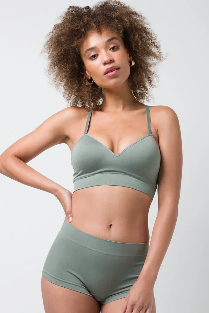 Seamfree Bralette Green sold by Ackermas