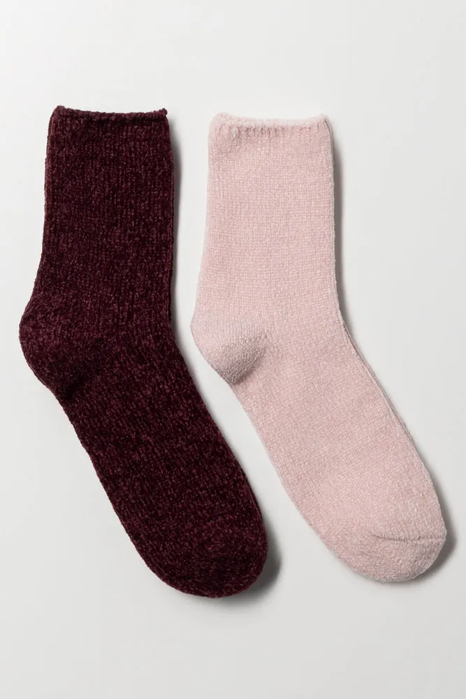 2 Pack Socks Burgundy And Pink sold by Ackermas