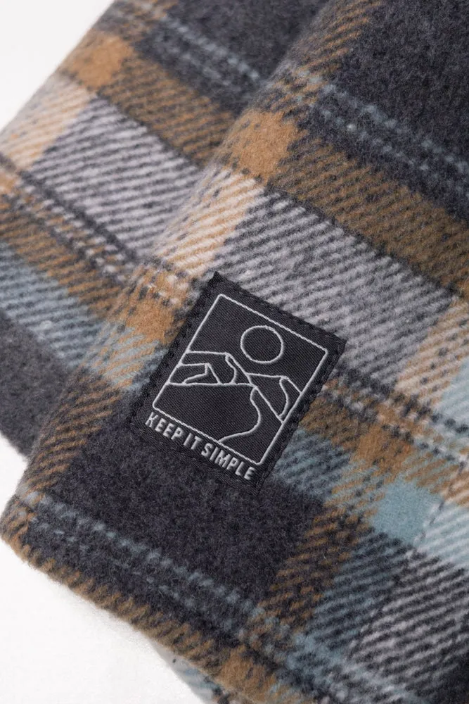 Hooded Check Shacket Grey And Blue sold by Ackermas product image thumbnail 3