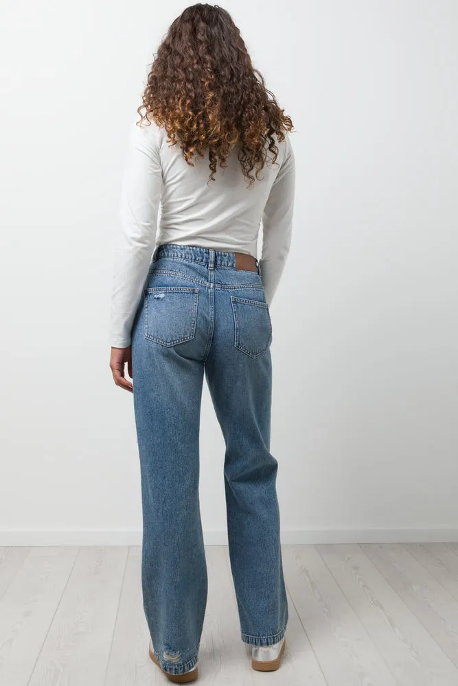 Rip And Repair Denim Jeans Light  Blue sold by Ackermas product image thumbnail 4