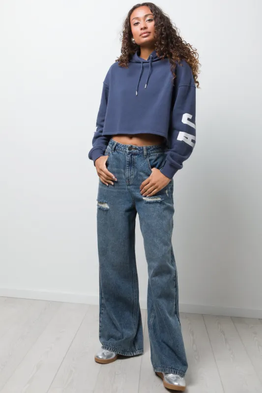 Wide Balloon Skater Jeans Light Blue sold by Ackermas